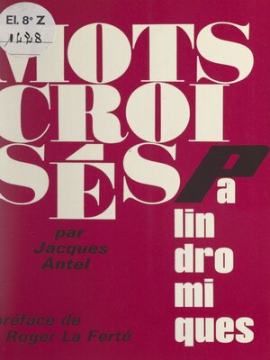 cover image of Mots croisés palindromiques